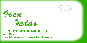 iren halas business card